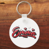 Emma red Heart Graffiti Ō Schlüsselanhänger (Vorderseite)