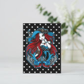 Emma Rockabilly Swallow Tattoo Angel Postcard Postkarte (Stehend Vorderseite)