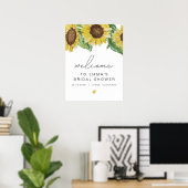 EMMA Rustic Sunflower Brautparty Willkommenspender Poster (Heimbüro)