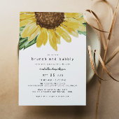 EMMA Rustic Sunflower Bridal Brunch + Bubbly Einladung