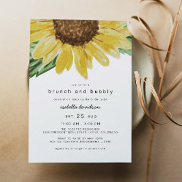 EMMA Rustic Sunflower Bridal Brunch + Bubbly Einladung