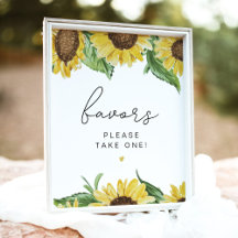 EMMA Rustic Sunflower Country Gefallen Tafelsignat