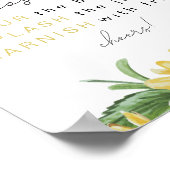 EMMA Rustikales Land Sonnenblumen Mimosa Bar Zeich Poster (Ecke)