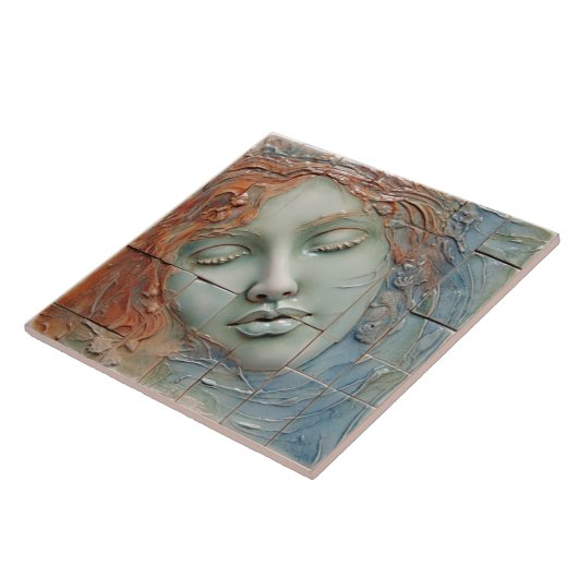 EMMA Sage Abstrakt Square Collection Imitate Relie Fliese (Seite)