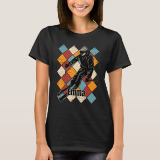 Emma Skigebiet Vintage Skifahrer Name T-Shirt