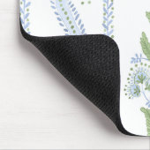 Emma Stripe Cornflower Blue und Green Mouse Pad Mousepad (Ecke)