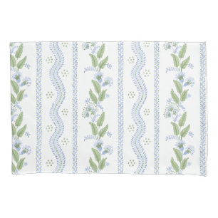 Emma Stripe in Cornblume blau und grün Kissenbezug