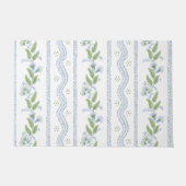 Emma Stripe in Cornblume und grün Fußmatte (Vorderseite)