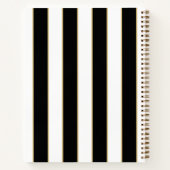 Emma Stripe Notebook in Schwarz und Weiß Notizblock (Rückseite)