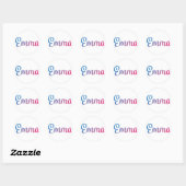 Emma Stylish Cursive Runder Aufkleber (Blatt)