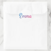 Emma Stylish Cursive Runder Aufkleber (Tasche)