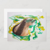 Emma the Otter Postcard Feiertagspostkarte (Vorne/Hinten)