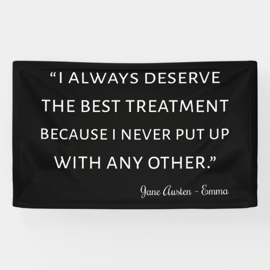 Emma von Jane Austen Quote II Banner (Horizontal)