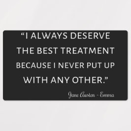 Emma von Jane Austen Quote II Etiketten