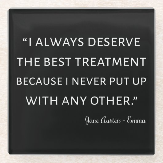 Emma von Jane Austen Quote II Glasuntersetzer (Vorderseite)