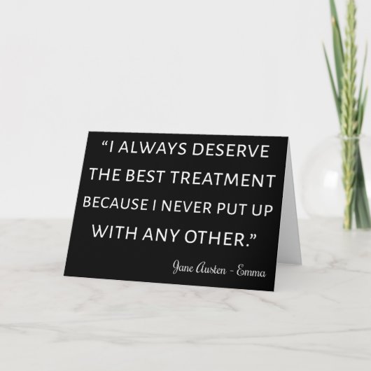 Emma von Jane Austen Quote II Karte (Vorderseite)