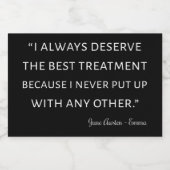 Emma von Jane Austen Quote II Lebensmitteletikett (Einzelnes Label)