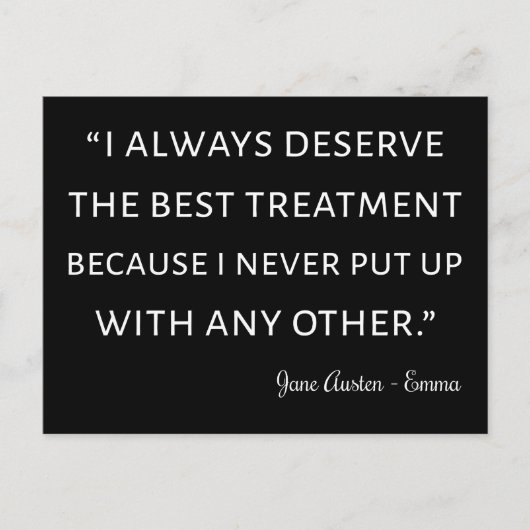 Emma von Jane Austen Quote II Postkarte (Vorderseite)