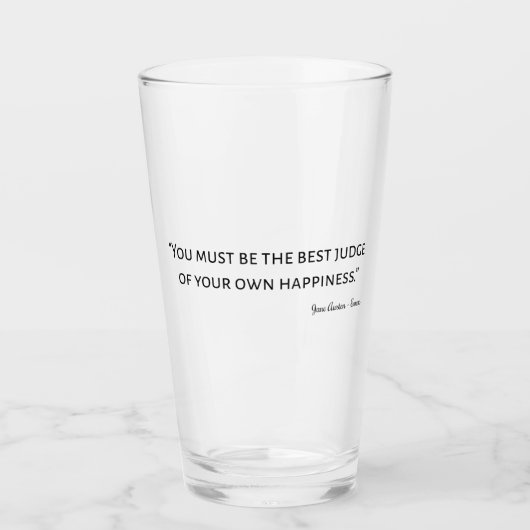 Emma von Jane Austen Zitat I Glas (Vorderseite)