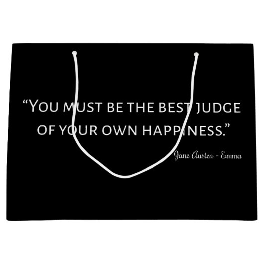 Emma von Jane Austen Zitat I Große Geschenktüte (Vorderseite)