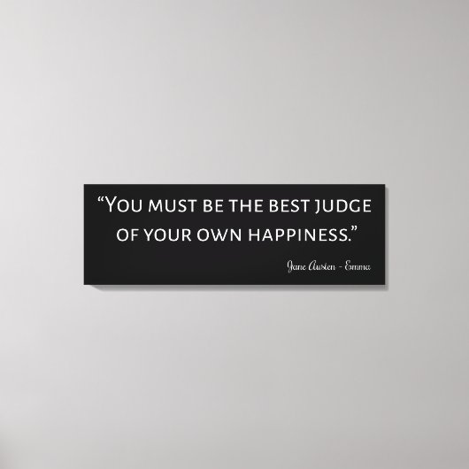 Emma von Jane Austen Zitat I Leinwanddruck (Vorderseite)