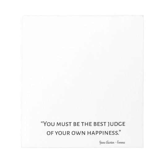 Emma von Jane Austen Zitat I Notizblock (Vorderseite)