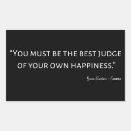 Emma von Jane Austen Zitat I Rechteckiger Aufkleber