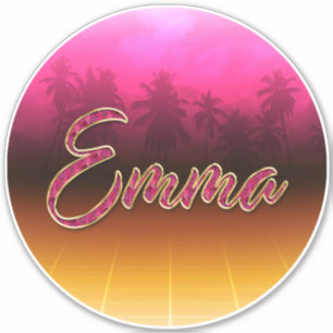 Emma Vorname Name golden pink Aufkleber Sticker