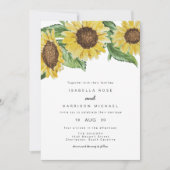 Emma - Wasserfarbe Rustikale Sonnenblumenlandschaf Einladung (Vorderseite)
