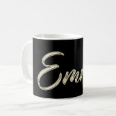 Emma white gold Handwriting Tasse Kaffeetasse (Vorderseite Links)