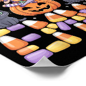Emma Witch Candy Corn Cat Halloween Women And Girl Poster (Ecke)