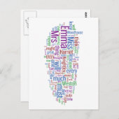 Emma Word Cloud Postkarte (Vorne/Hinten)