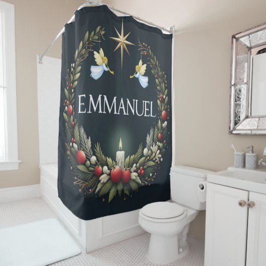 Emmanuel Christmas Engel Duschvorhang (Beispiel)