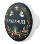 Emmanuel Christmas Engel Keramikknauf (Rechts)