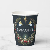 Emmanuel Christmas Engel Pappbecher (Rückseite)