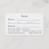 Emmanuel Excellent Taxi Service Visitenkarte (Rückseite)