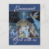 Emmanuel God with Uns, Christmas Nativity Postkarte (Vorderseite)