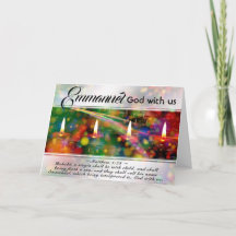 Emmanuel God With Uns, Matthew 1:23 Weihnachtsbibe