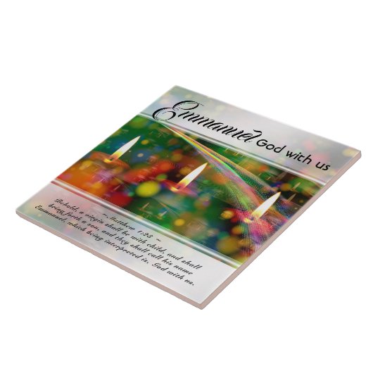 Emmanuel God With Uns Matthew 1:23 Weihnachtsbibel Fliese (Seite)