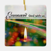 Emmanuel God With Uns Matthew 1:23 Weihnachtsbibel Keramikornament (Vorderseite)