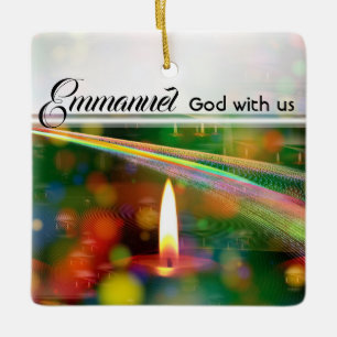 Emmanuel God With Uns Matthew 1:23 Weihnachtsbibel Keramikornament
