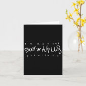 Emmanuel God with us Double Bedeutung Script Text Karte (Gelbe Blume)