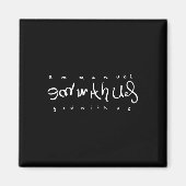 Emmanuel God with us Double Bedeutung Script Text Magnet (Vorne)