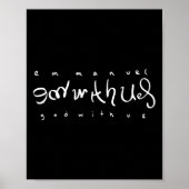 Emmanuel God with us Double Bedeutung Script Text Poster (Vorne)
