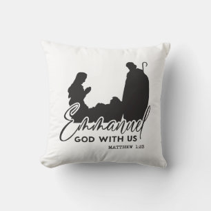 Emmanuel God with us Nativity Christmas Kissen