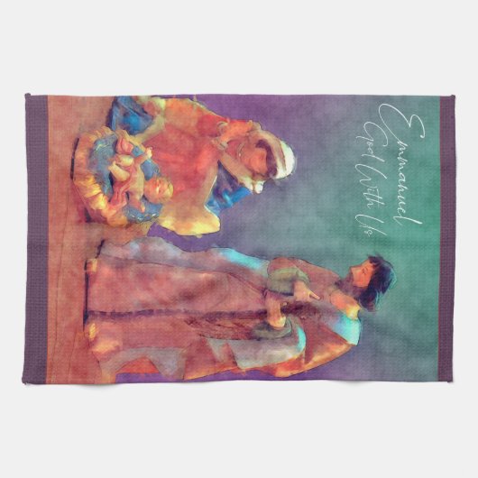 Emmanuel God with us Nativity Geschirrtuch (Horizontal)