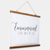 Emmanuel God with us Wood Hangband Wandteppich Mit Holzrahmen (Gewinkelt)