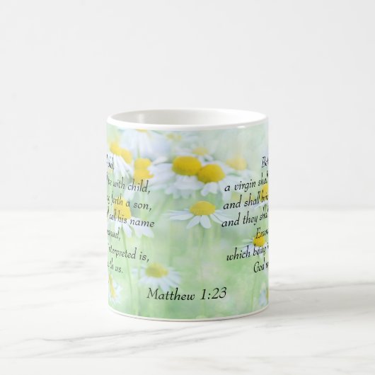 Emmanuel, Gott mit uns - Matthew 1:23 Kaffeetasse (Mittel)