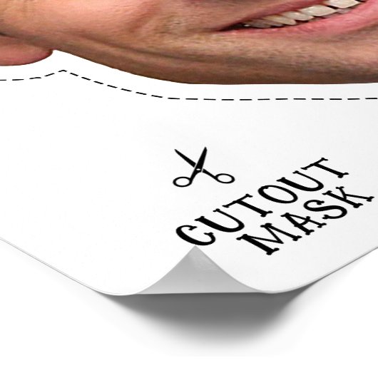 Emmanuel Macron Costume Mask Poster (Ecke)