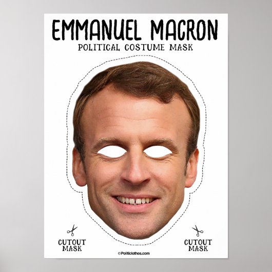 Emmanuel Macron Costume Mask Poster (Vorne)
